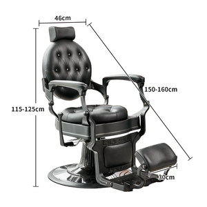 Silla de salón de metal retro, muebles reclinables para peluquería, bomba hidráulica de alta resistencia, silla de peluquero de hombre vintage SILLON DE <span class=keywords><strong>BARBERIA</strong></span> - Product Image 2