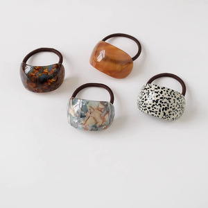 Lazos para el cabello de acetato en forma de arco con una tarifa de alta gama Cuerda para el cabello Coleta Bandas para el cabello Elástico Accesorios para la cabeza simples y de moda - Product Image 2