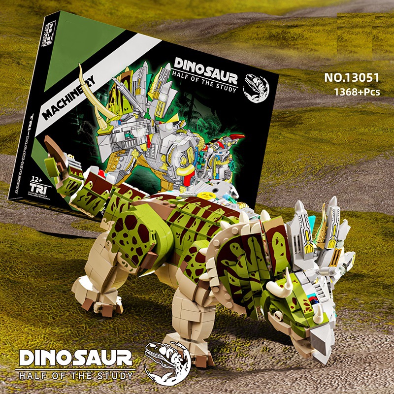 13051 Triceratops mecánico, 1368 partículas