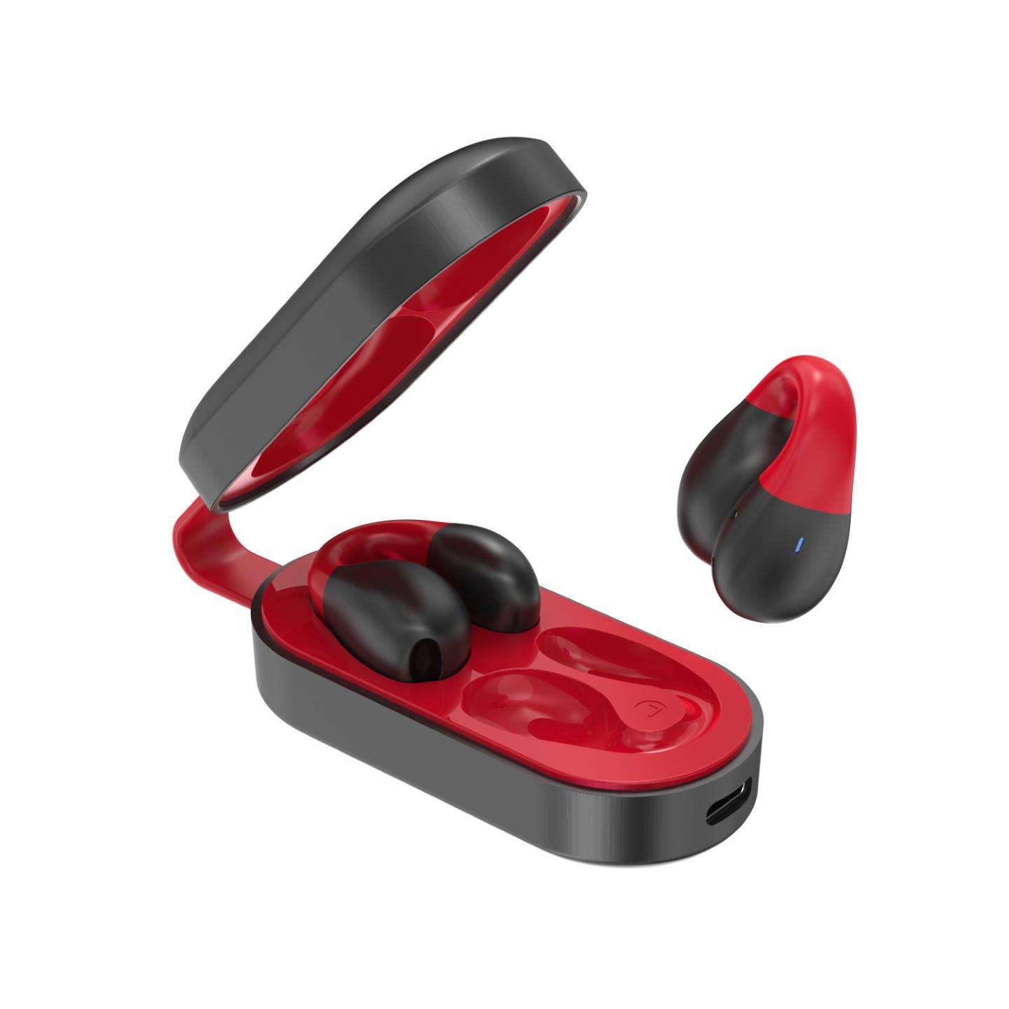 ORANGLES Wireless Bone Conduction Earbuds | Ear-Clip Open-Ear Design, Bluetooth 5.3, Surround Stereo, Non-In-Ear Fit (2025) - angled perspective - presenting advantages - Image 4 of 6 | fits any environment | Purchase Wireless Bone Conduction Earbuds | Ear-Clip Open-Ear Design, Bluetooth 5.3, Surround Stereo, Non-In-Ear Fit (2025) Michigan | Free Shipping ORANGLES