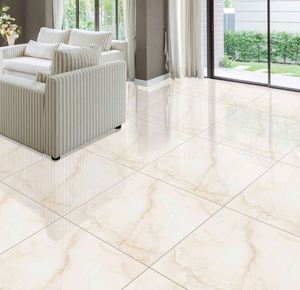 600x600mm Rustic Design Ceramic Floor Tiles Flowers Plants Texture <b>Matte</b> Finish Non-Slip for Exterior Use Villa Office Building - Product Image 3
