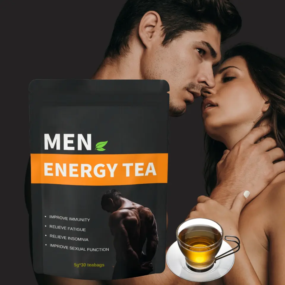 Stoklarda doğal adam enerji maca Ginseng çay erkek cinsel çay erkek doğurganlık özel etiketler geliştirmek