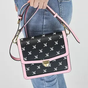 Custom Fashion Women's Printed Vegan PU Leather Hand Bags Purses Ladies Shoulder Crossbody Handbags For Women