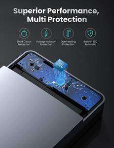 UGREEN sarung Hard Drive eksternal SATA 3.5 inci, penutup untuk SATA SSD <span class=keywords><strong>2</strong></span>.5 inci, HDD Aluminum USB C 3.1 Gen <span class=keywords><strong>2</strong></span> kecepatan tinggi 6Gbps - Product Image 3