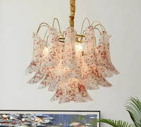 Lustres en verre post-modernes Murano pour chambre à coucher, style maison, fabriqués aux États-Unis, pour hall d'hôtel, luminaire suspendu moderne d'intérieur