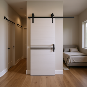 Porte coulissante intérieure CRAZY ELF moderne en mélamine 24 x 80 pouces avec kit de rails - Product Image 2