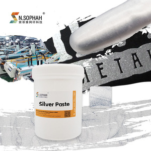 <span class=keywords><strong>Pasta</strong></span> d'argento per serigrafia a inchiostro argento a base d'acqua con stampa tessile ad alta lucentezza liscia - Product Image 2