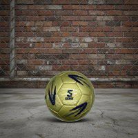 Ballon de football d'entraînement taille 5 pour adulte, en PU thermocollé, double miroir, surface brillante, imperméable, cousu à la machine, vente en gros