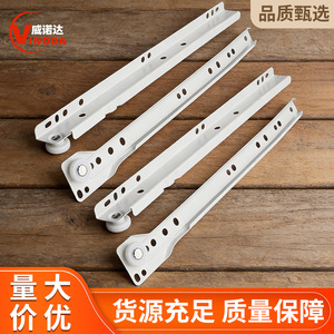 Rail de glissière en acier silencieux à deux sections pour tiroir coulissant, idéal pour armoire, clavier et quincaillerie de meubles - Product Image 2