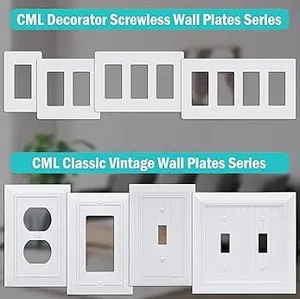 1-gang Screwless Wallplate Cover Plate Wall Socket And Switch Plate Screw Less Panel Face