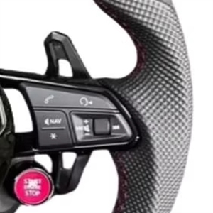 Volant sport en cuir pour A3 A4 A5 A6 C6 C7 A7 R8 <span class=keywords><strong>RS</strong></span> 3 4 5 S3 S4 S5 6 <span class=keywords><strong>7</strong></span> Q3 Q5 Q7 - Product Image 3
