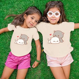 FOXA Cute <b>Cat</b> Graphic T-Shirt Women 100% Cotton Breathable Summer Short Sleeve <b>Tops</b> Kawaii Cartoon Animal Print - Product Image 4