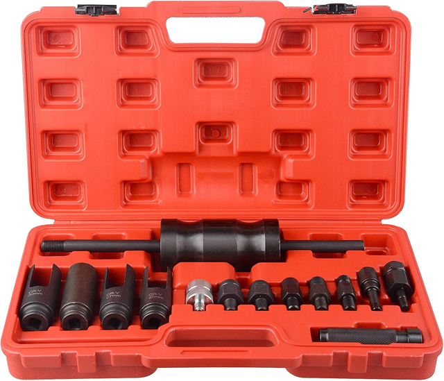 14-Piece New Bosch Delphi Deso Steel Carbon Injector Repair Tools Diesel Common Rail Injector Remover Cars Injection Puller Tool