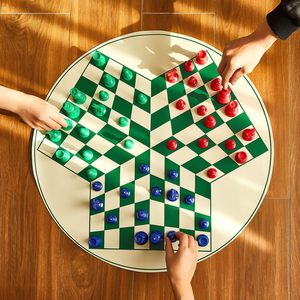 三人象棋套装与国王高3.75英寸和65X65cm象棋棋盘3C02 - Product Image 2