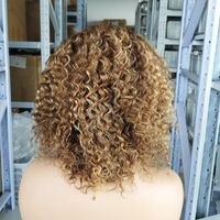 Perruque bandeau en cheveux humains vierges bruts 100% naturels, couleur P4/27, boucles Jerry, sans colle, vente en gros