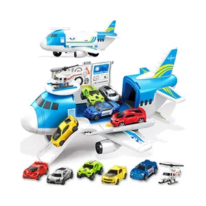 EPT Aircraft Carrier Helicopter Toy Set Car Track Cargo Toy Vehicles Airplane for kids Toy