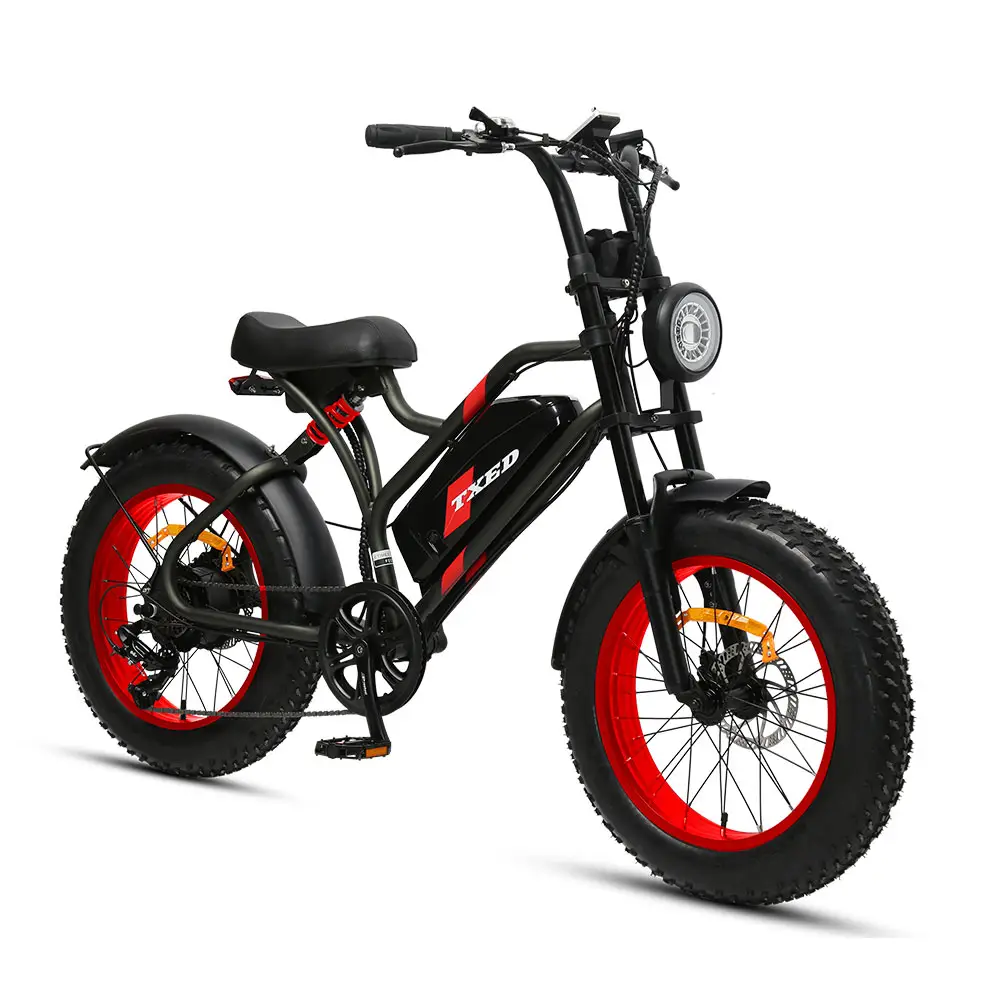 TXED custom fat bike 250w ebike 48v electric motor bicycle chopper bike off road ebike