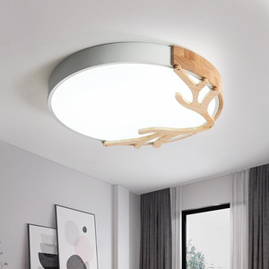 Suspension LED moderne design floral 15 têtes blanc froid 3500K avec abat-jour en acrylique et base en bois suspendue 85 Lm/W pour salon CRI 80 - Product Image 3