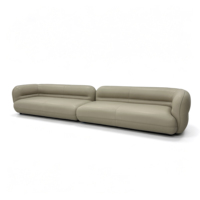 Canapé en cuir moderne et droit, silhouette tubulaire élégante pour salon, villa, hôtel, fabricant OEM ODM, vente en gros, sur mesure