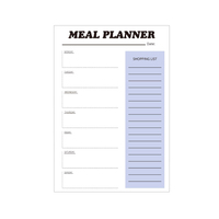 Logotipo personalizado Plan diario Lista de compras Bloc de notas de impresión Lista de tareas planificador de comidas Bloc de notas arrancables