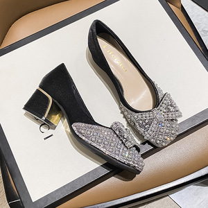 Scarpa singola diamantata d'acqua per donna con piedi allargati e paffuti grandi taglie 41-43 per dimagrire e bocca poco profonda 2025 nuovo modello - Product Image 5