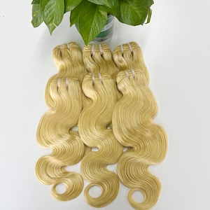 Extensiones de Cabello Humano Rubio 613 con Ondas Suaves, Paquetes de Cabello Remy con Cutícula Completa para Venta al por Menor y Distribución en Salones de Belleza - Product Image 1