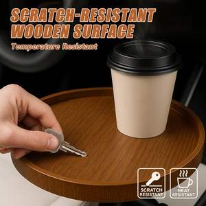 Soporte de Madera <span class=keywords><strong>para</strong></span> Coche, Mesa Cuadrada Elevada Flotante <span class=keywords><strong>para</strong></span> Té y Oficina, Accesorios Imprescindibles - Product Image 4