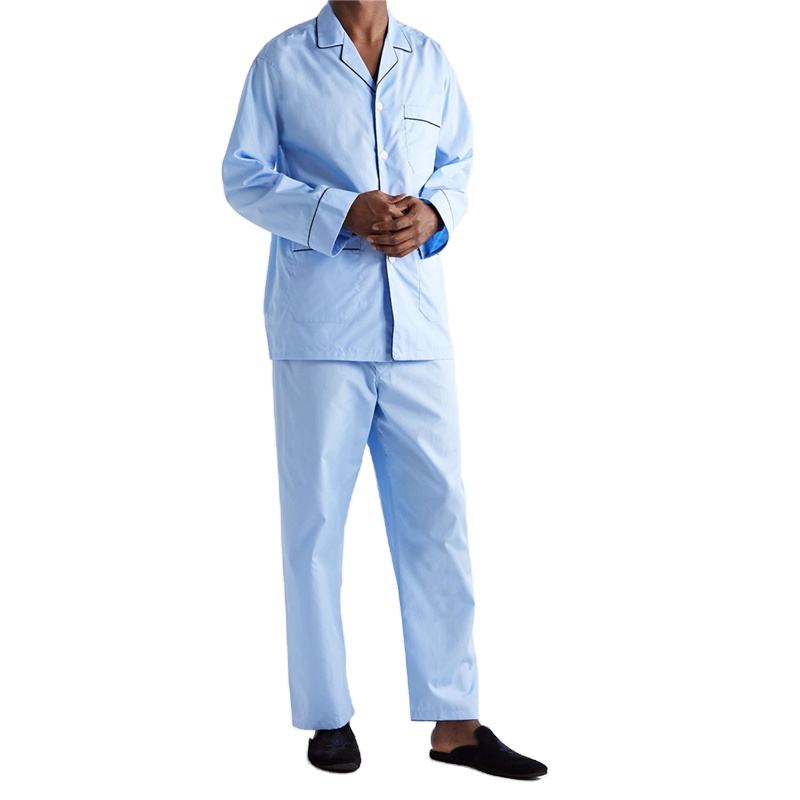 Wholesale Long Sleeves Men Warm And Soft Spring Loose Casual Sleepwear Lounge Men's Pajamas 2 Pieces Sets 