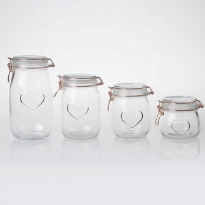 Small <strong>Decorative</strong> Kitchenware Clear Glass <strong>Jars</strong> Mason Storage <strong>Jars</strong> - Product Image 5