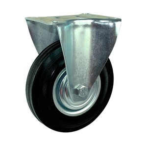 WBD 8 Zoll Schwenkbare Eisenkern-Gummi-Mülltonnenrollen für Abfallbehälter - Product Image 1