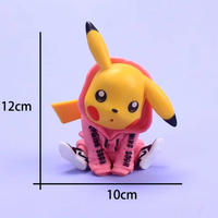 Figura de PVC estilo sudadera con capucha de monstruo amarillo adorable al por mayor, juguete modelo para regalo de cumpleaños para niños, decoración de escritorio en casa, adorno coleccionable