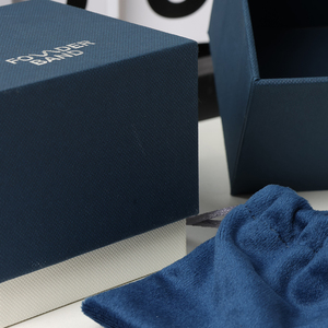 Luxury <b>Square</b> Paper Jewelry Box with Custom Logo Elegant Lid Design - Product Image 4