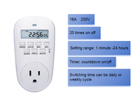GETO2A 7 días ciclo programable tiempo digital relé temporizador enchufe interruptor de control de tiempo