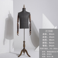 Maniquí de ventana de plástico de medio modelo de cuerpo superior para tienda de ropa de hombre estilo de soporte