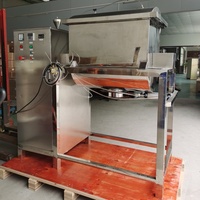 Mélangeur de ruban d'idées de petites entreprises 200L mélange de poudre de détergent mélangeur horizontal machine de fabrication de savon avec buses de pulvérisation