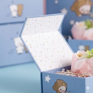 Cute Cartoon-style Recycled Kraft Corrugated Gift Box Set with Customizable Options Including Multi-size Gift Boxes Tote Bags - Product Image 2