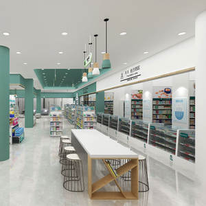 Branding Store Fitting toko obat desain rak farmasi desain untuk apotek Furniture untuk dijual - Product Image 5