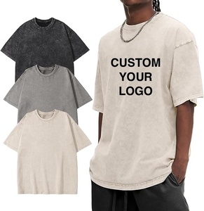 Camiseta de Algodón Grueso de 230 g/m² con Lavado Ácido, Logotipo Personalizado, Estilo Vintage, Streetwear, Camisetas Gráficas de Gran Tamaño - Product Image 5