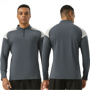 Sudadera Personalizada con Logotipo para Hombre, Venta al por Mayor, Cuello Alto, Manga Larga, para Gimnasio, Fitness, Deporte, Ropa Deportiva Informal, Stock Nylona - Product Image 1