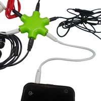 3.5mm Prise Casque Répartiteur 3.5 Audio 5 Voies 6 Ports Adaptateur de Connecteur Femelle avec 3.5mm Câble Stéréo