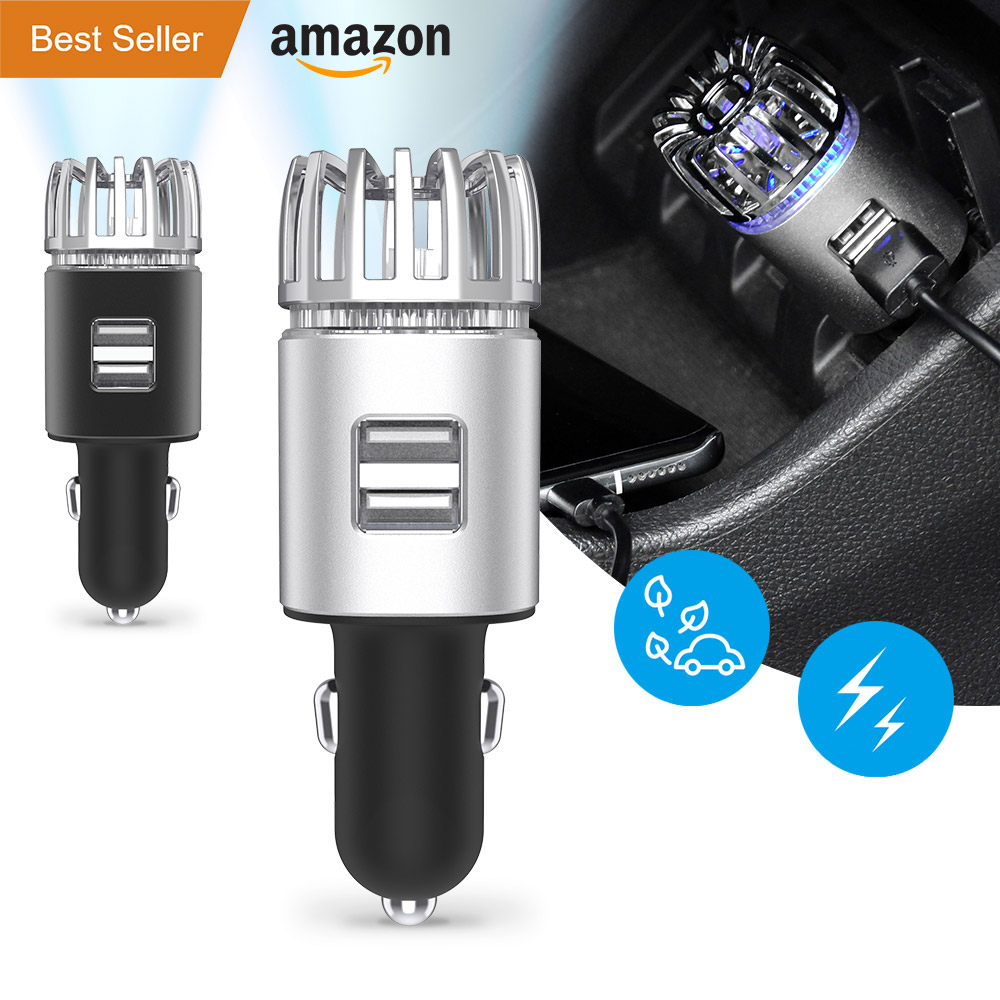 OEM 2 в 1 отрицательные ионные очистители PM2.5 ионизатор дыма ионный очиститель воздуха для автомобиля