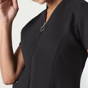 더 많은 색상 가능 호텔 및 뷰티 살롱을위한 지퍼와 포켓이있는 태국 스파 튜닉 유니폼 레이디 미용사 작업복 유니폼 - Product Image 4