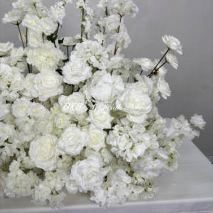 DKB <span class=keywords><strong>tutto</strong></span> <span class=keywords><strong>bianco</strong></span> pavimento artificiale decorazione fiori realistico fiori bianchi misti fiori per evento ingresso pavimento decorazione - Product Image 6