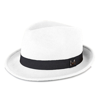 Nouveau chapeau haut de forme en polyester/coton, unisexe, toutes saisons, en tissu type alpaga, grande circonférence de tête, pour un effet visage affiné, idéal pour les fêtes