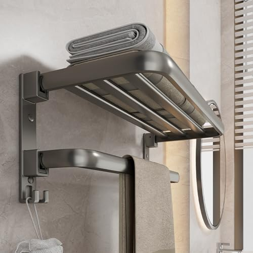 Porte-serviettes double pliable de luxe 50cm