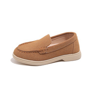 Chaussures habillées élégantes à enfiler pour enfants ; Nouvelles chaussures décontractées printemps/automne pour filles et garçons ; Mocassins à semelle souple pour bébés, couleur unie