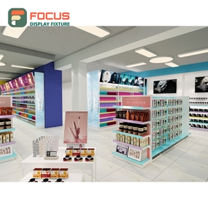 Vitrine de présentation pour extensions de cheveux personnalisées, en bois et verre, avec étagères multi-niveaux et tiroirs, pour magasin - Product Image 5