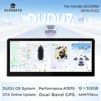 DUDUAUTO untuk Honda Accord 2017-2022 Modifikasi Android Khusus Mobil, Multimedia Dalam-Kendaraan, GPS, Car-play, Layar Navigasi Otomatis