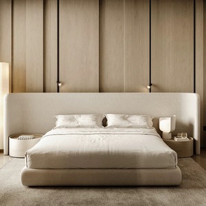 Meubles de chambre à coucher luxueux, cadre de lit en tissu velours, taille reine ou <span class=keywords><strong>king</strong></span>, lit rembourré moderne et tendance pour la maison - Product Image 2