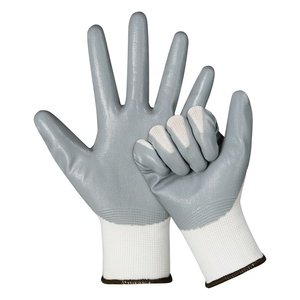 Gants de travail de sécurité anti-impact en polyester/nylon + NBR, avec grip micro-sableux lisse, poignet tricoté élastique, certifiés ISO 9001 - Product Image 2